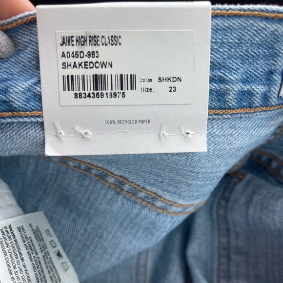 AGOLDE JAMIE high rise in Shakedown jeans REVOVLE - Picture 4 of 4